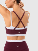 Women's 2-Piece Pilates Workout Set – Double Layer Sports Bra & High Waist Shorts Activewear