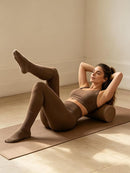 Women's 2-Piece Seamless Workout Set – High-Waisted Leggings & Cross-Back Padded Sports Bra