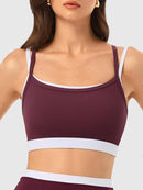 Women's 2-Piece Pilates Workout Set – Double Layer Sports Bra & High Waist Shorts Activewear