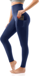 Women's High Waist Sculpt Leggings with Pockets – Soft Stretch Tummy Control Workout & Everyday Wear