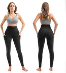 Women's High Waist Sculpt Leggings with Pockets – Soft Stretch Tummy Control Workout & Everyday Wear