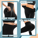 Women's High Waist Sculpt Leggings with Pockets – Soft Stretch Tummy Control Workout & Everyday Wear